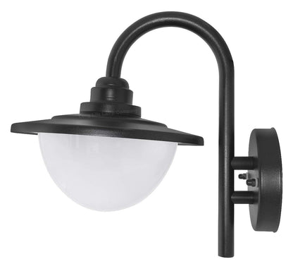 7W LED Outdoor Wall Light Lantern E27 Cool White IP44 Black - Free delivery on all orders