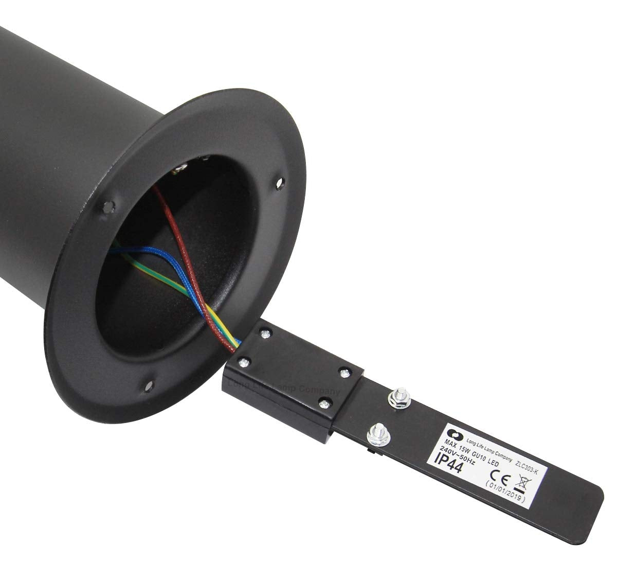 LED Black Bollard Outdoor Garden Light ZLC303K with 5w GU10 CW - Free delivery on all orders