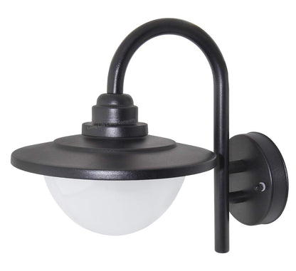 7W LED Outdoor Wall Light Lantern E27 Cool White IP44 Black - Free delivery on all orders