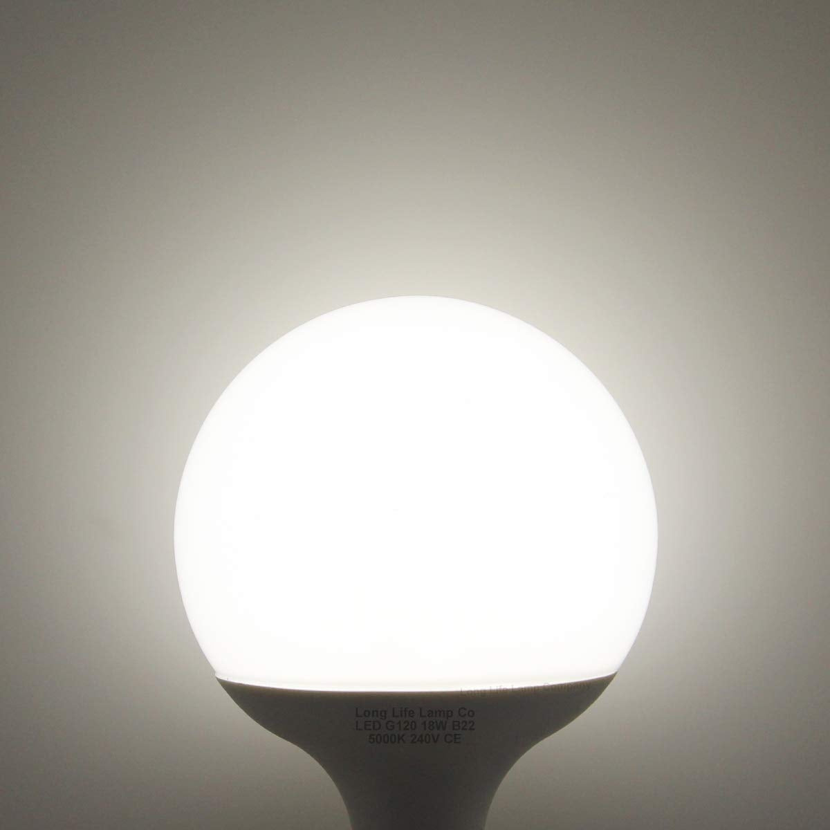 18w Round LED Globe Bulb B22 Bayonet Base Cool White Equivalent To 162w