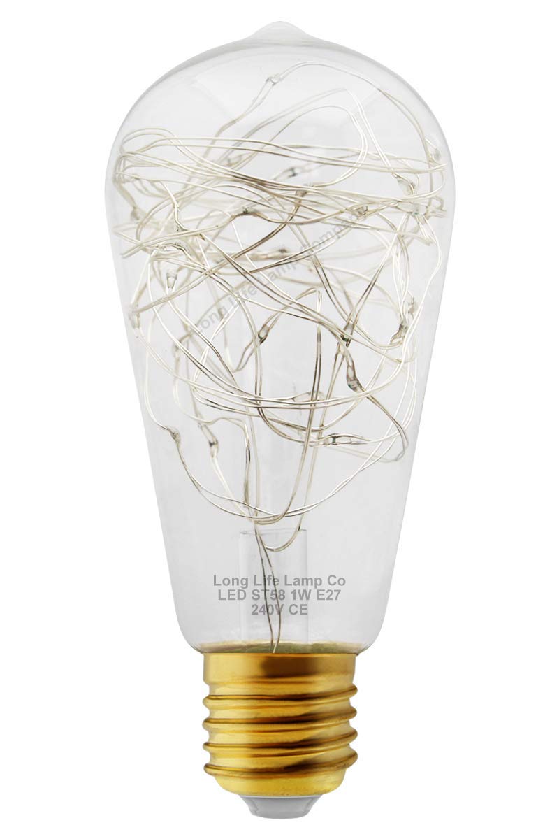 1w E27 ST58 LED RGB Fairy String Filament Light Bulb