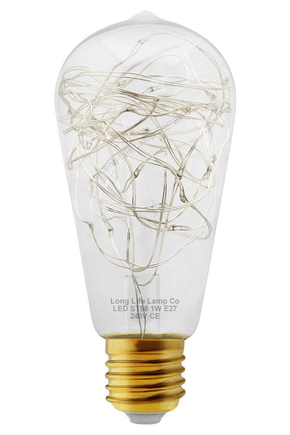 1w E27 ST58 LED RGB Fairy String Filament Light Bulb