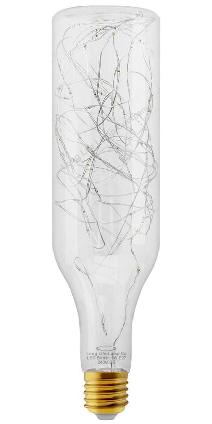 1W LED Purple Bottle Fairy Bulb E27 Decorative Glass Lamp