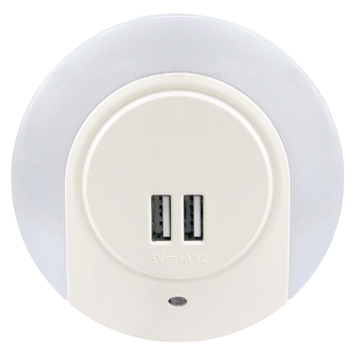 1w Warm White LED Night Light 2 USB Ports Automatic Sensor Dusk To Dawn A78B - Free delivery on all orders