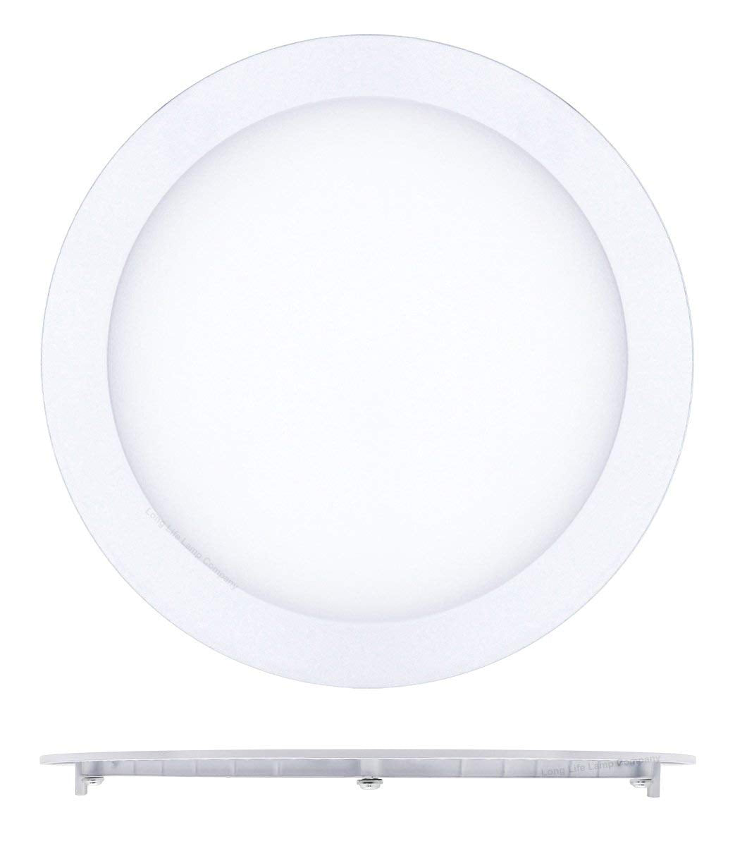 18w Round LED Recessed Ceiling Panel Light White 4000K - Free delivery on all orders