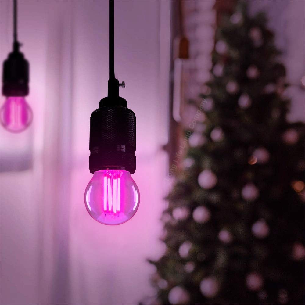 4w LED Golf Ball Purple Light Bulb B22 Clear Glass