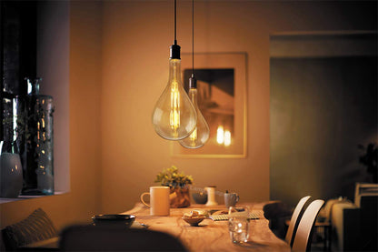 8W Pear Shape Antique Vintage LED E27 Large Smoked Glass