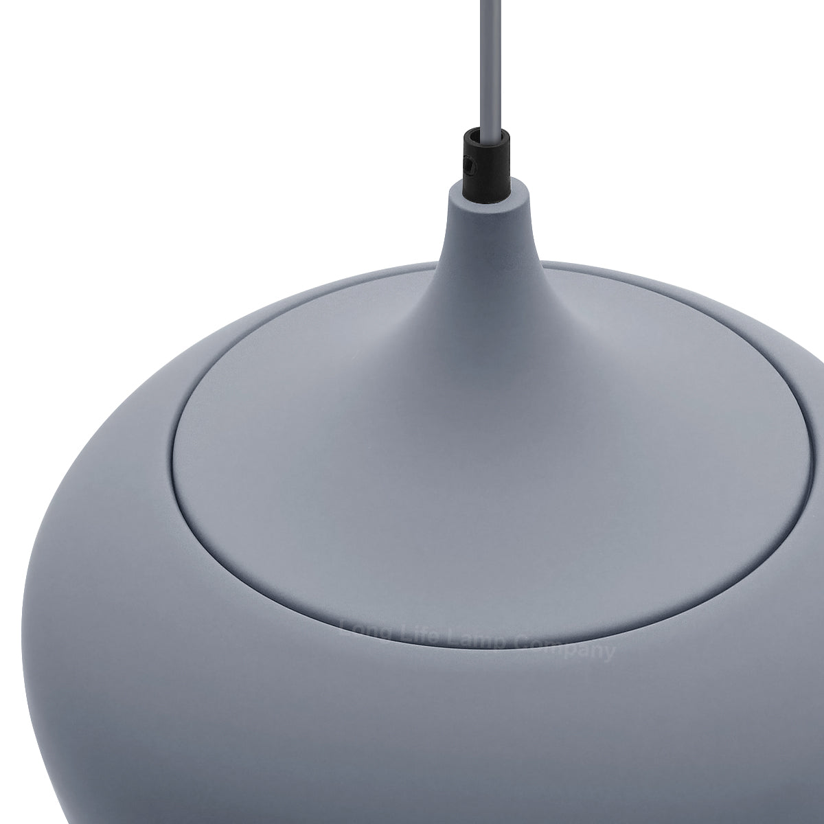 Modern Grey Pendant Light E27 60W Dome Shade - Free delivery on all orders