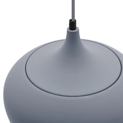 Modern Grey Pendant Light E27 60W Dome Shade - Free delivery on all orders