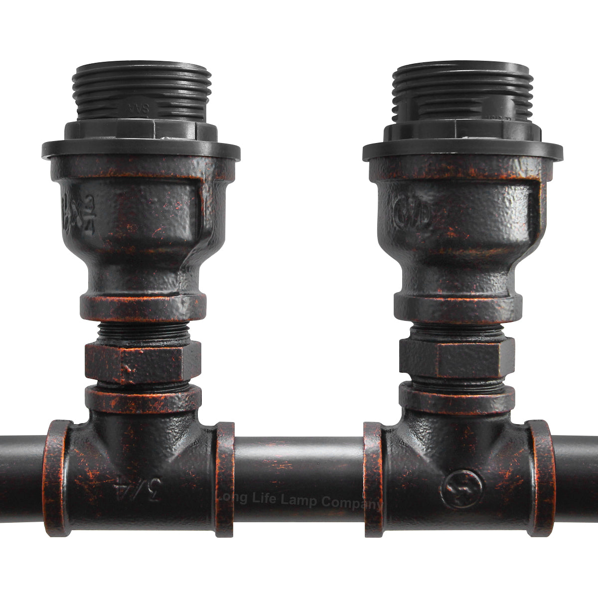 Vintage Industrial Pipe Wall Light with Twin Guage M0188P