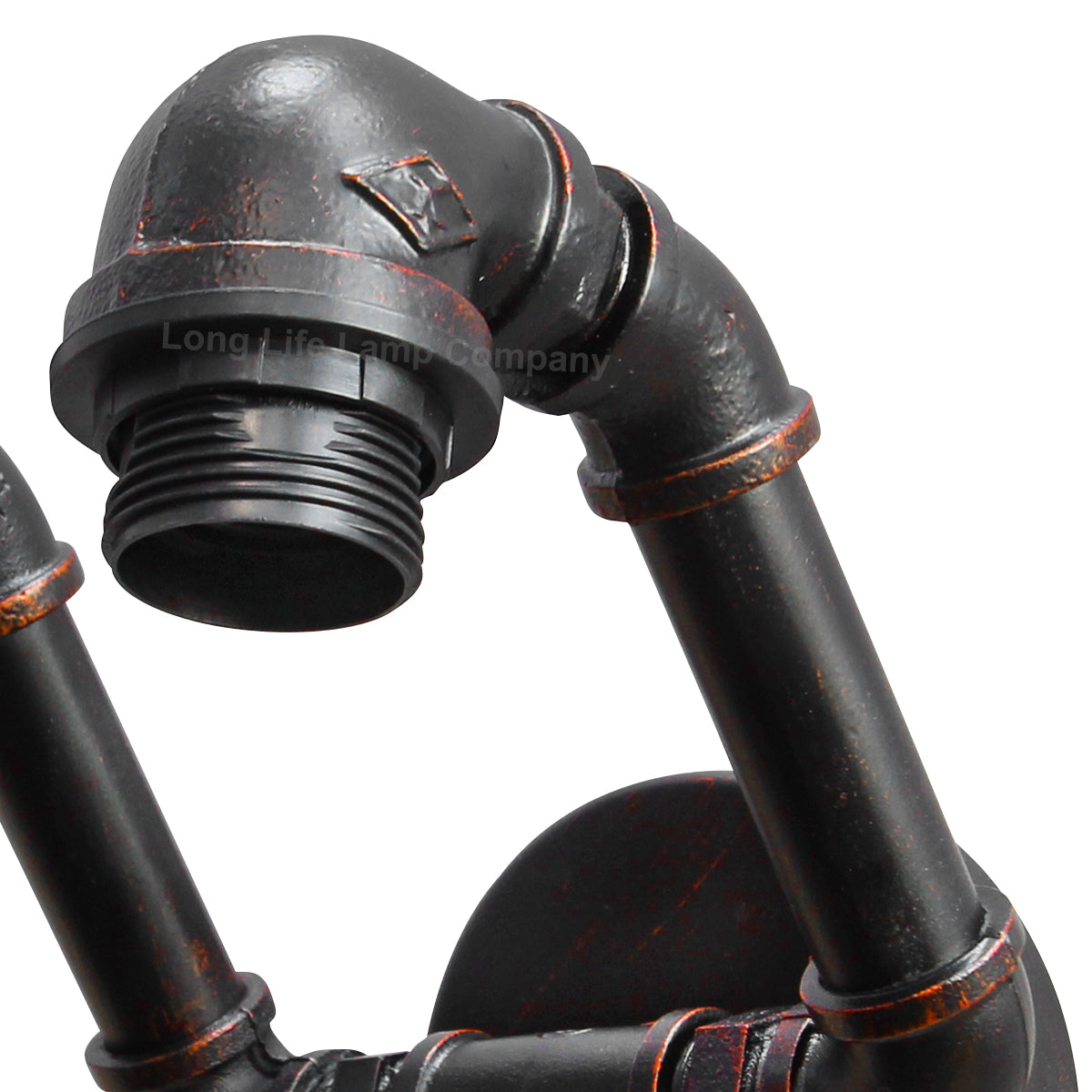 Twin Vintage Industrial Pipe Wall Light M0191P - Free delivery on all orders