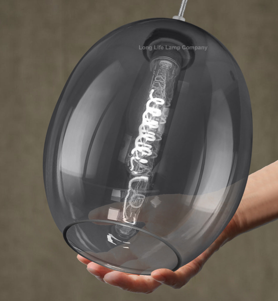 Modern Vintage Oval Glass Ceiling Pendant Light - Free delivery on all orders