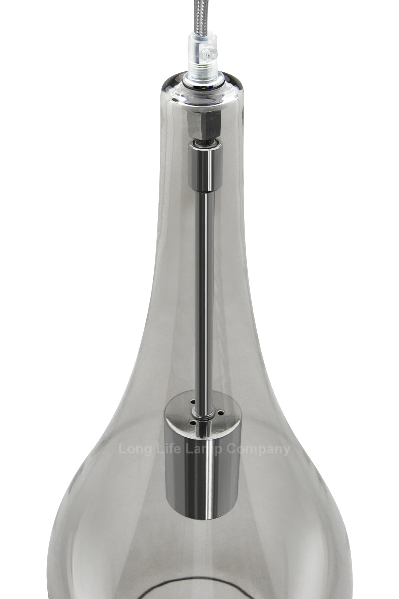 Modern Smoky Grey Glass Ceiling Pendant Light M0213