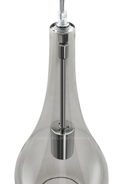 Modern Smoky Grey Glass Ceiling Pendant Light M0213
