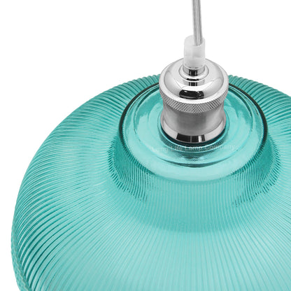 Retro Vintage Blue Glass Ceiling Pendant Light M0216
