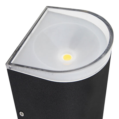 Modern 6W LED Double Outdoor Wall Light Black Cool White - Free delivery on all orders