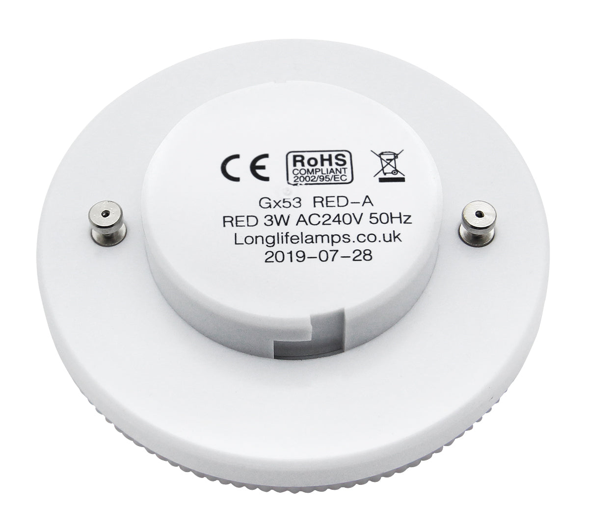 3W RED GX53 LED Light Bulb Replacement for CFL Round
