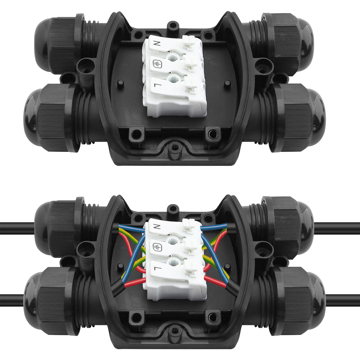 4 Way Waterproof IP68 Junction Box Push Clip WB4W