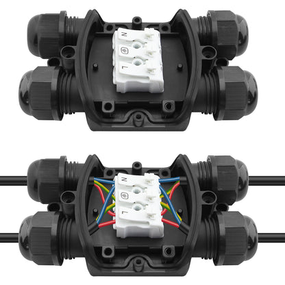 4 Way Waterproof IP68 Junction Box Push Clip WB4W