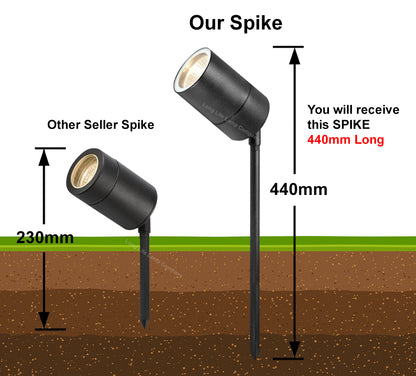 Outdoor Garden Black Stainless Steel 12v MR16 Low Voltage Spike Light ZLC328B - Free delivery on all orders