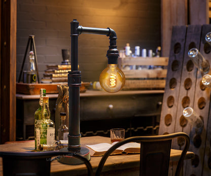 Retro Vintage Globe LED 4w Spiral Filament Bulb Smoked Gold Glass G95 Teardrop B22