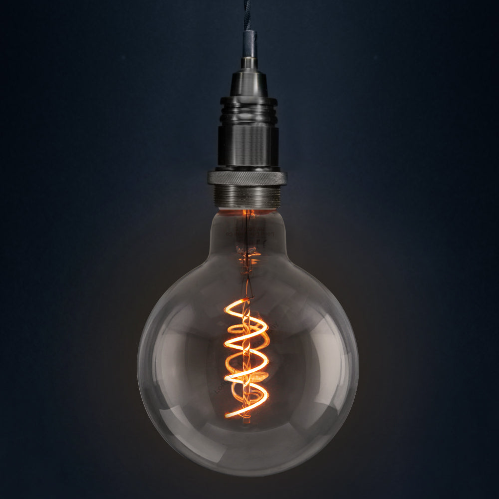 2w Vintage LED G125 Bulb E27 Spiral Filament Smoke Grey - Free delivery on all orders