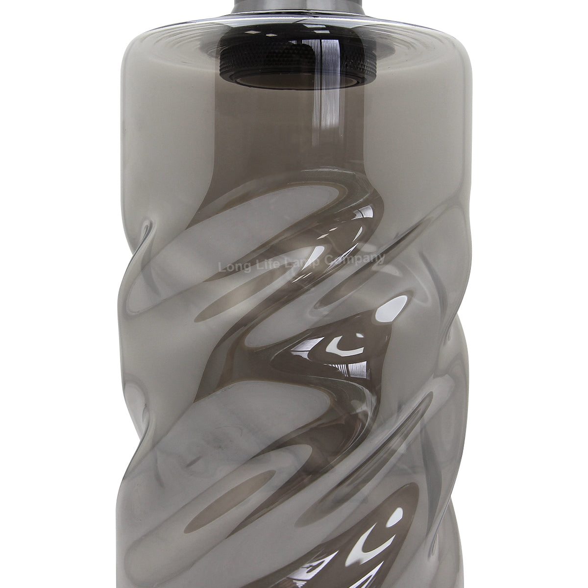 Vintage Smoked Grey Twisted Cylinder Glass Ceiling Pendant Lamp M0242