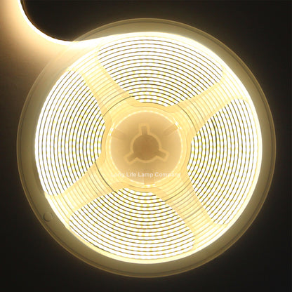 Warm White LED Tape Strip Light Continuous COB Illumination 5 Metres 12V