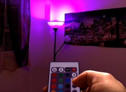 7w RGB LED Colour Changing Light Bulb Remote Control High Brightness Built in Memory E27