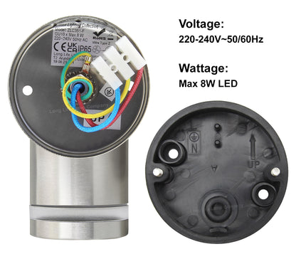 Single Outdoor Wall Light Stainless Steel Garden Light