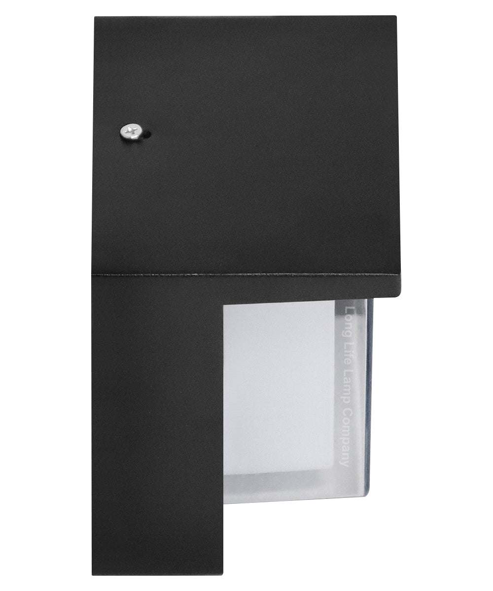 12W Outdoor Modern Square Black LED Wall Light Opal Diffuser 3000K