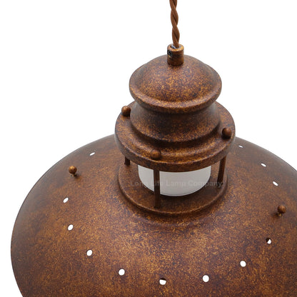 Industrial Ceiling Rustic Pendant Light Caged Lamp Shade Nautical Lantern