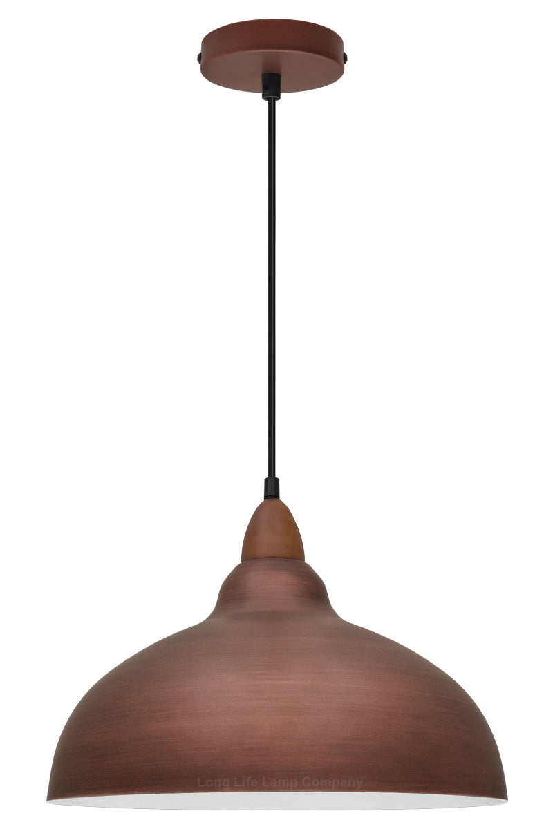 Industrial Ceiling Rustic Copper Pendant Light Barn Lamp Shade