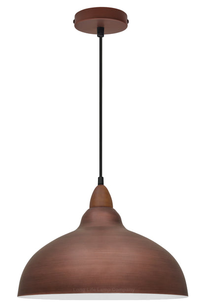 Industrial Ceiling Rustic Copper Pendant Light Barn Lamp Shade