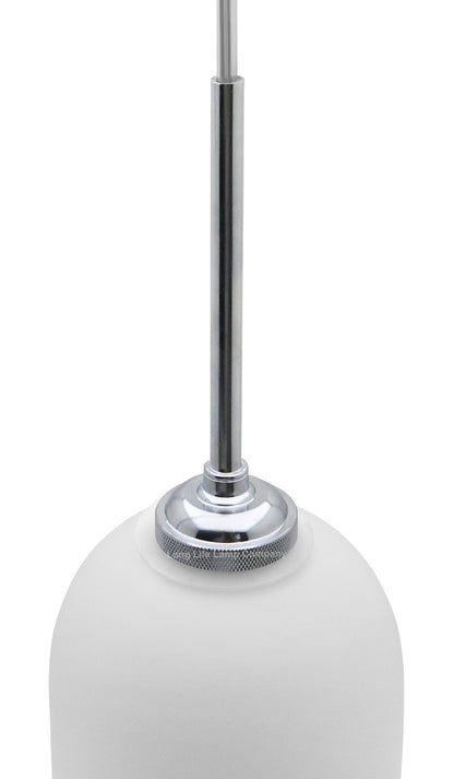 Modern White Frosted Glass Ceiling Pendant Light Tubular Lamp Shade