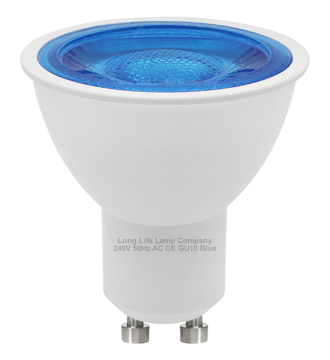 2 Pack LED GU10 Blue Light Bulb 5w with Blue Lens Diffuser