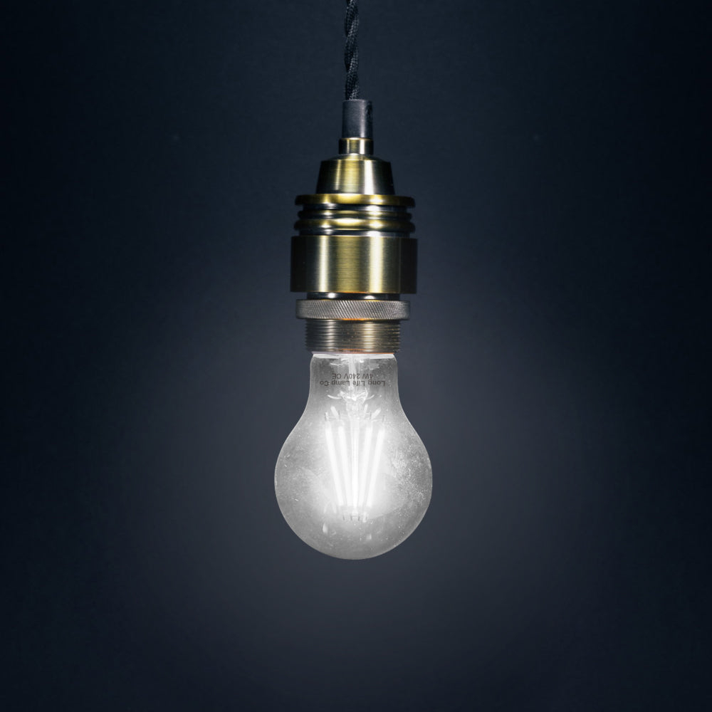 A60 4w LED Filament Light Bulb Cool White E27 Edison Screw Clear Glass
