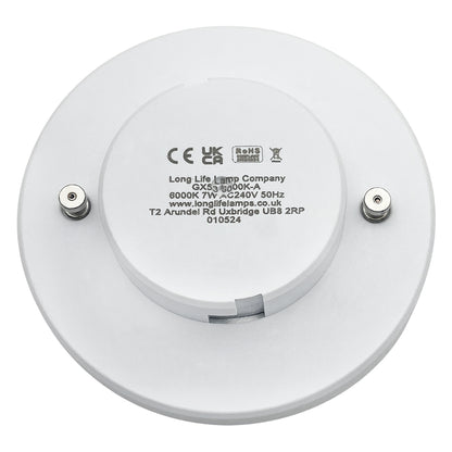 2 Pack 7w LED GX53 Cool White Light Bulb - Free delivery on all orders