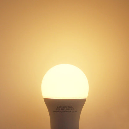 15w GLS LED Light Bulb B22 Bayonet Warm White A60