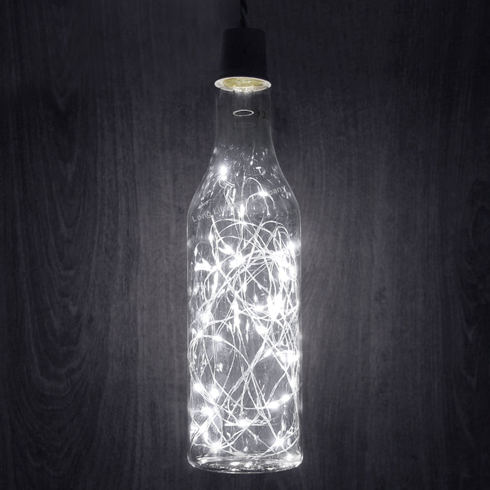1W LED Bottle Bulb E27 Cool White Fairy Filament Decorative - Free delivery on all orders