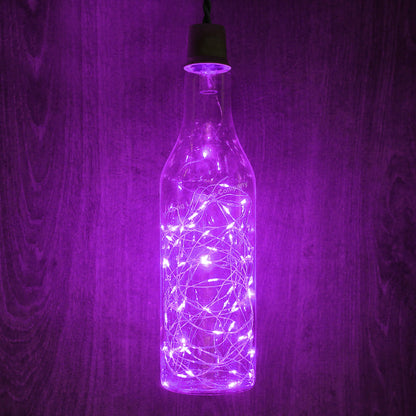 1W LED Purple Bottle Fairy Bulb E27 Decorative Glass Lamp