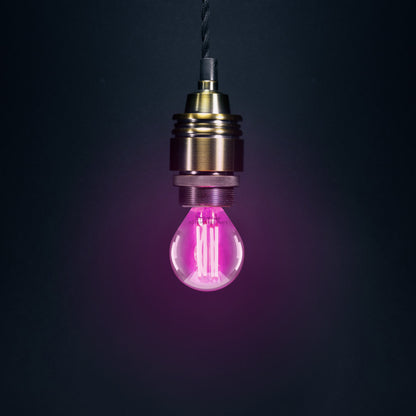4w LED Golf Ball Purple Light Bulb E14 Clear Glass