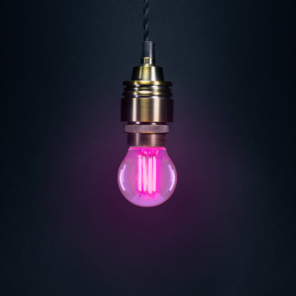 4w LED Golf Ball Purple Light Bulb B22 Clear Glass