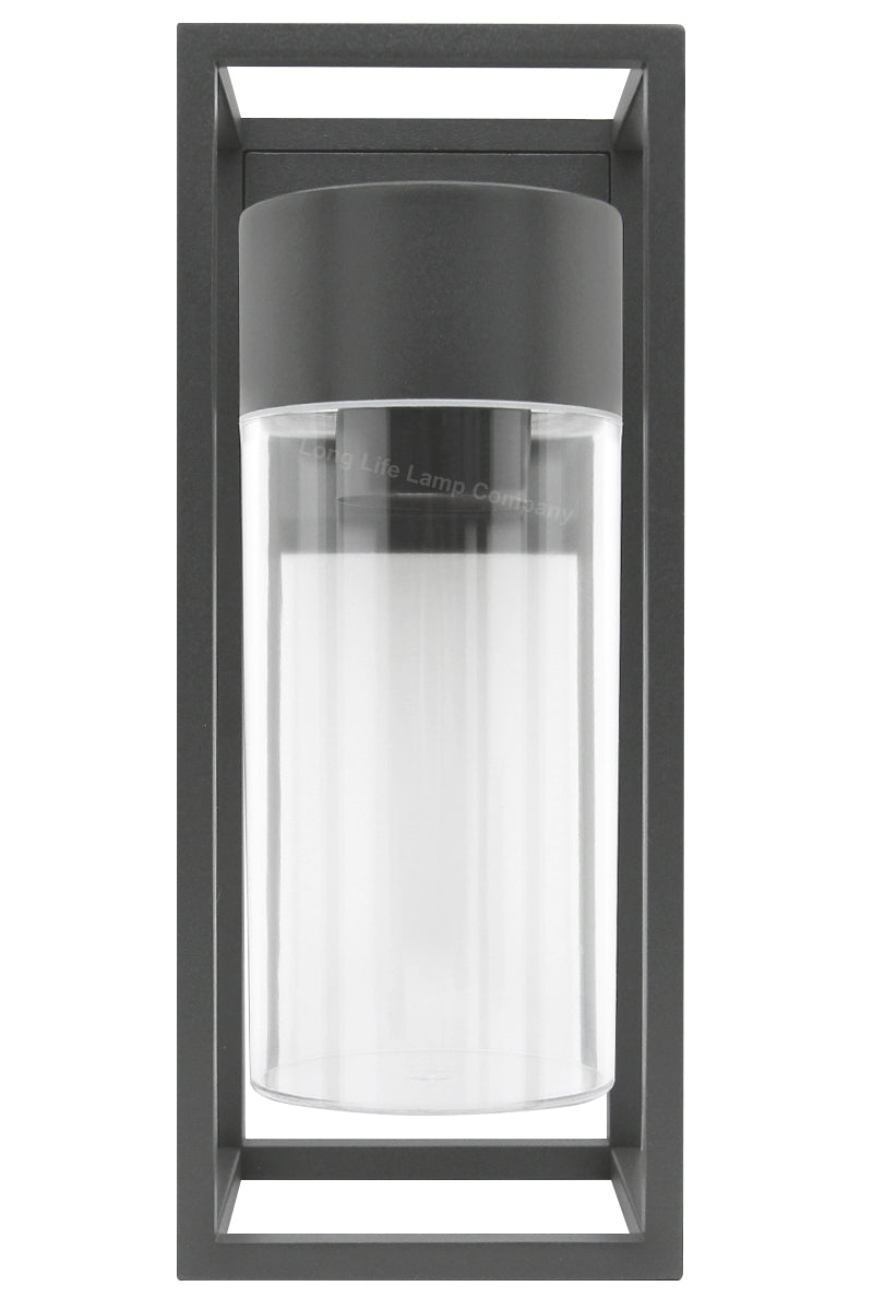 4w Outdoor Modern Rectangular Wall Lantern With Clear Diffuser - Free delivery on all orders
