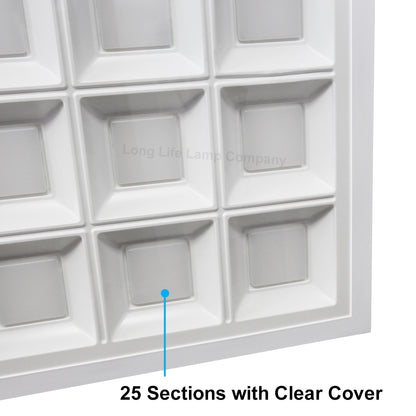 40w LED Panel 600 X 600 Recessed Ceiling Light 6500K 25 Sections Modular Replacement
