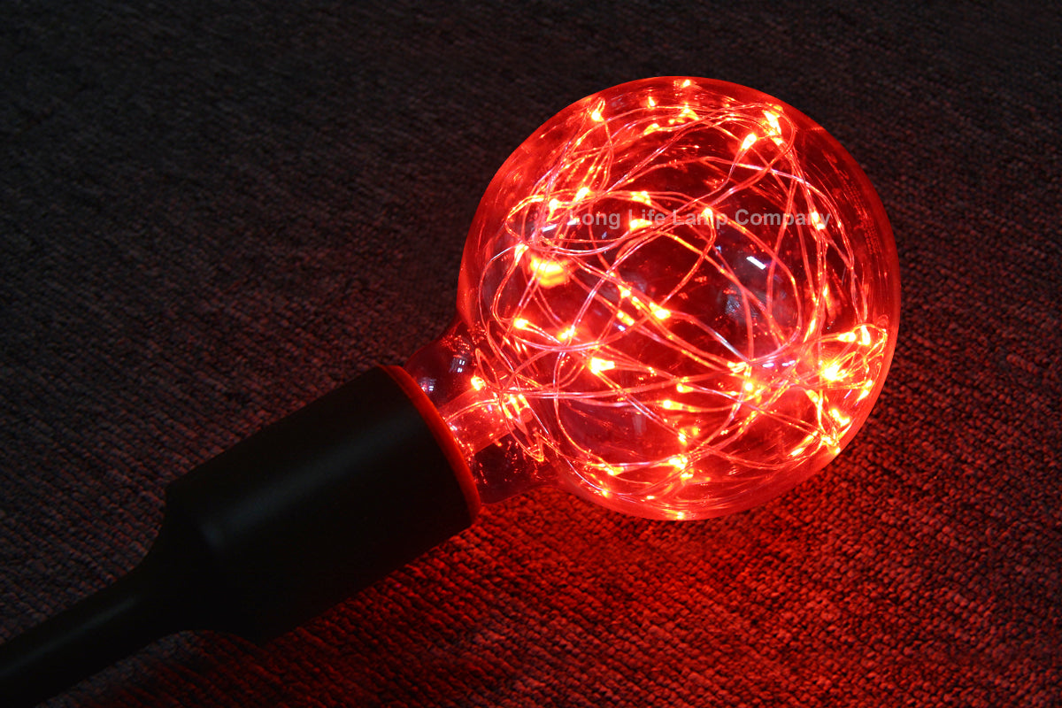 1w E27 LED Globe Decorative Light Bulb Red G95 - Free delivery on all orders