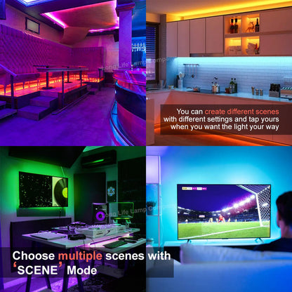 5M Smart WiFi RGB LED Strip Lights Plug and Play Kit Dimmable with IR Remote App Controlled - Energy Light Bulbs - Free delivery on all orders