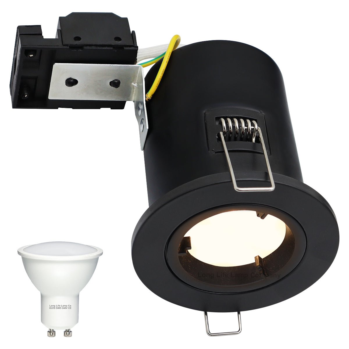 5w 6w Black Fixed LED Fire Rated Downlight - Energy Light Bulbs - Free delivery on all orders