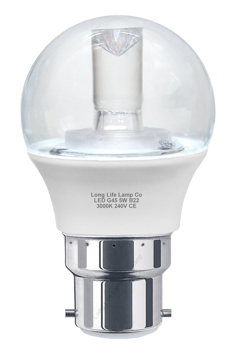 5w Clear Lens Golf Ball LED Bulb B22 Bayonet - Energy Light Bulbs - Free delivery on all orders