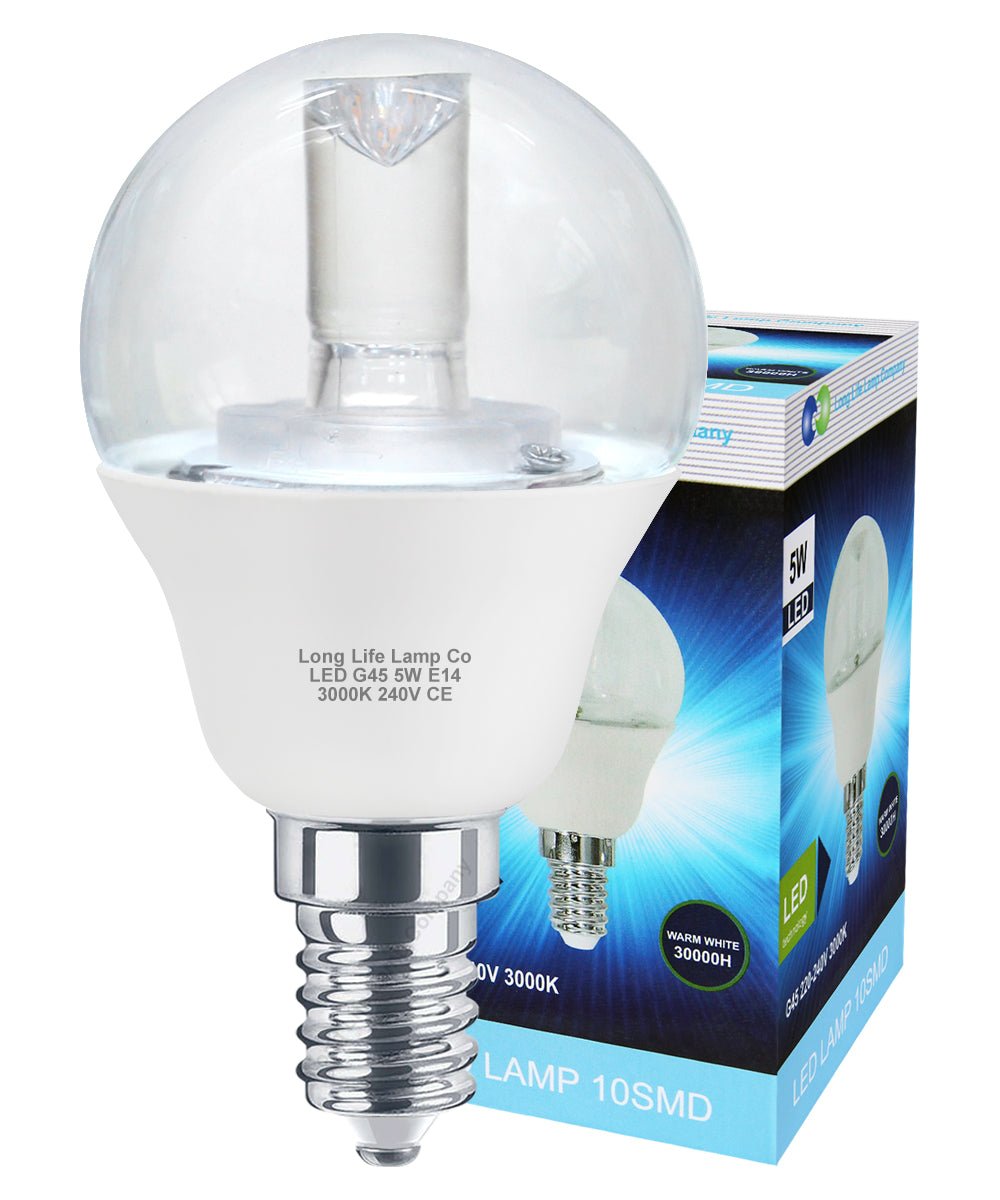 5w Clear Lens Golf Ball LED Bulb E14 SES - Energy Light Bulbs - Free delivery on all orders